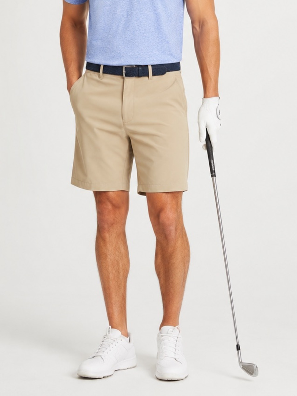 IZOD Golf Performance‎ Stretch Shorts Men’s Size 32 Khaki Beige Flat Front